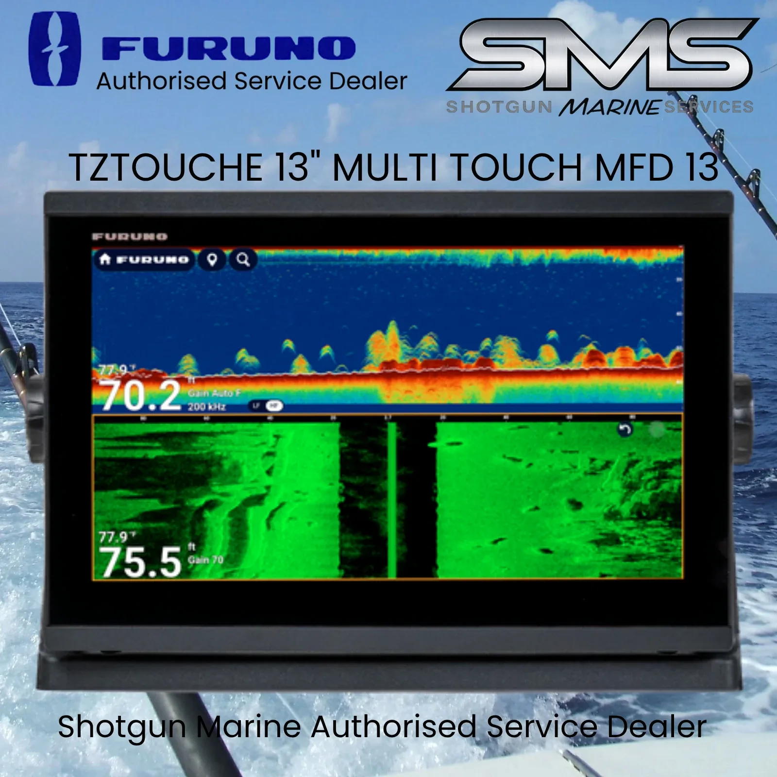 Furuno NavNet TZtouchXL TZT13X 13" Hybrid Control MFD