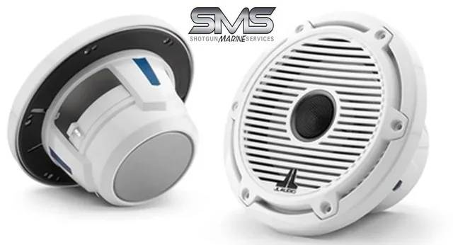 JLA M6-650X-C-GWGW Marine Speakers Gloss White Classic Grill