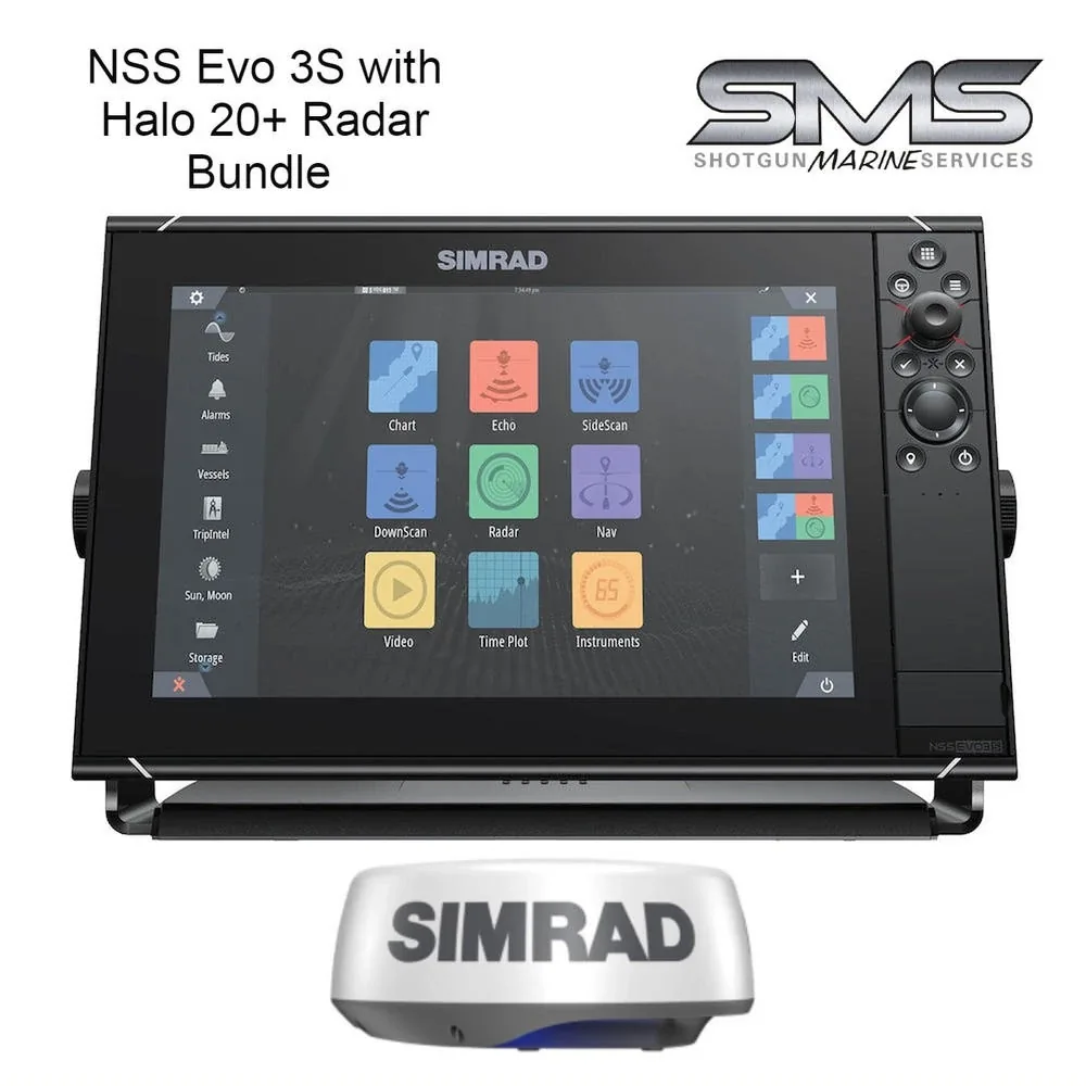 Simrad NSS12 evo3S combo chartplotter & Halo 20+ Radar Bundle